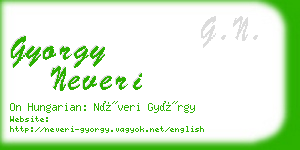 gyorgy neveri business card